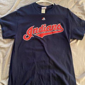 Medium Unisex Blue Cleveland Indians T-Shirt - Kluber